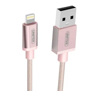 کابل USB به لایتنینگ 1 متری رز گلد یونیتک مدل Y-C499ARG