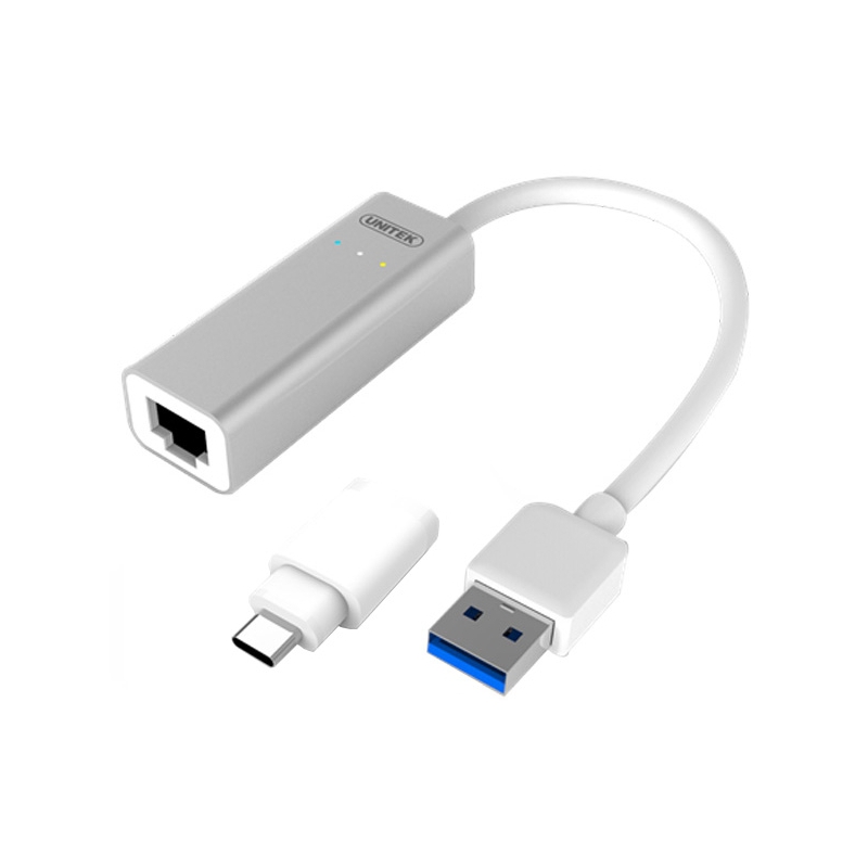 تبدیل USB 3.0 به شبکه LAN با مبدل USB Type-C یونیتک مدل Y-3464A