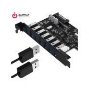 هاب USB3.0 هفت پورت PCI برند اوریکو مدل PVU3-7U-V1