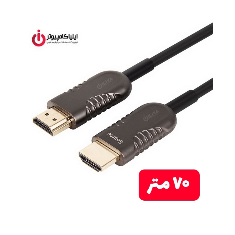 کابل Optical HDMI v2.0 UltraPro یونیتک مدل Y-C1035BK به طول 70 متر