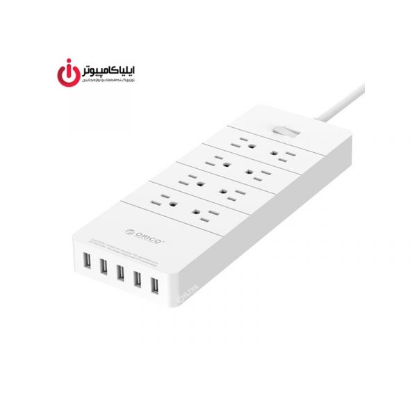 چندراهی محافظ برق 8 کانال و شارژر USB اوریکو مدل HPC-8A5U-V1