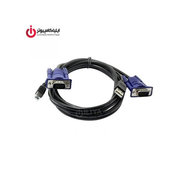 کابل دیتا سوئیچ USB2.0 کی وی ام به طول 1.5 متر