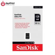 فلش مموری USB3.1 سن دیسک مدل SDCZ430 ظرفیت 128 گیگابایت