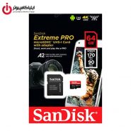 مموری کارت Micro SD کلاس U3 10 برند سن دیسک مدل Extreme PRO ظرفیت 64 گیگابایت