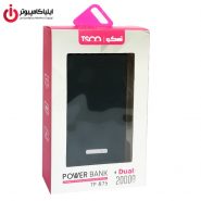 پاوربانک تسکو مدل TP 875 با ظرفیت 20000 میلی‌آمپر