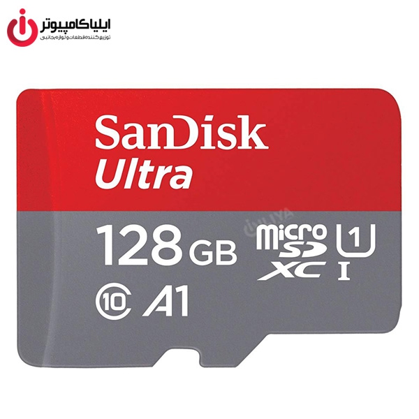 مموری کارت Micro SD کلاس U1 10 برند سن دیسک مدل Ultra SDSQUAR ظرفیت 128 گیگابایت
