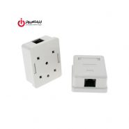 باکس و کیستون تک پورت روکار CAT5E برند دی نت