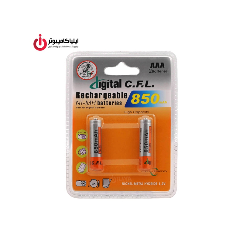 باتری نیمه قلمی Alkalain برند Digital C.F.L با ظرفیت 850mAh
