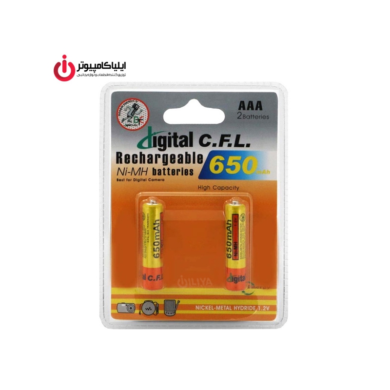 باتری نیمه قلمی Alkalain برند Digital C.F.L با ظرفیت 650mAh