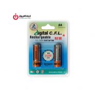 باتری قلمی شارژی Alkalain برند Digital C.F.L بسته 2 عددی با ظرفیت 2500mAh