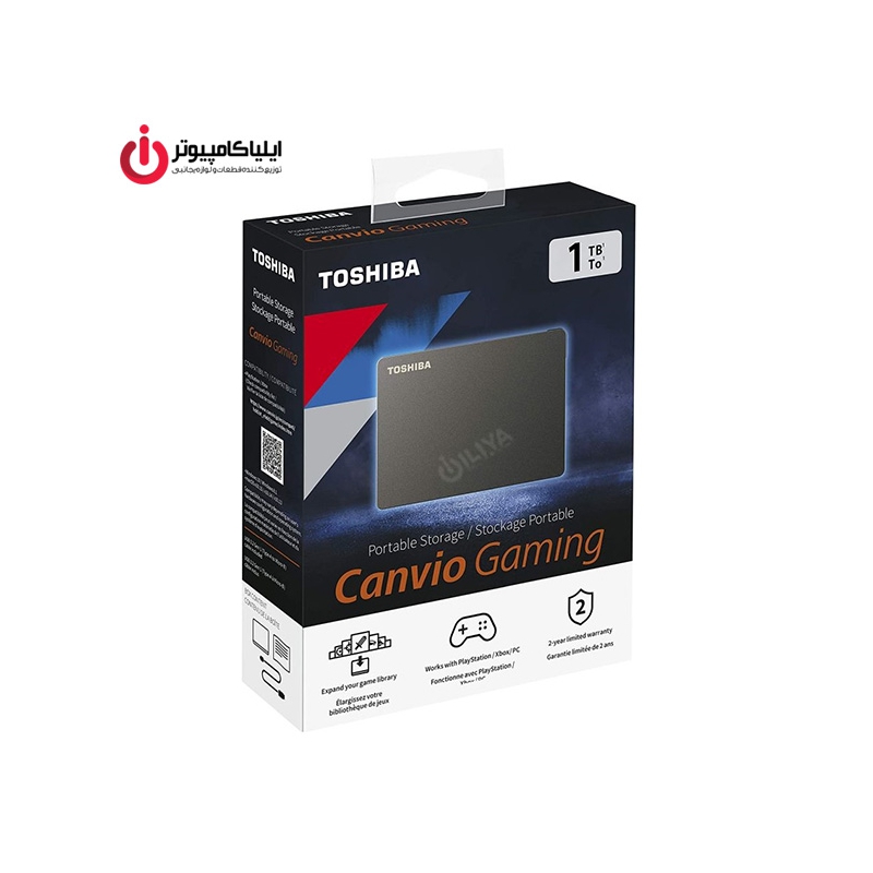 هارد دیسک اکسترنال USB3.2 توشیبا مدل Canvio Gaming DTX110 ظرفیت 1 ترابایت