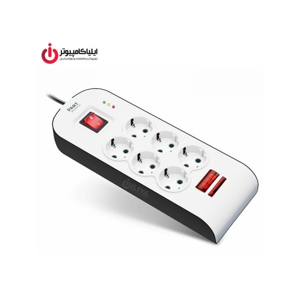 محافظ برق 6 کانال پارت الکتریک با کابل 1.8 متر مدل 8794