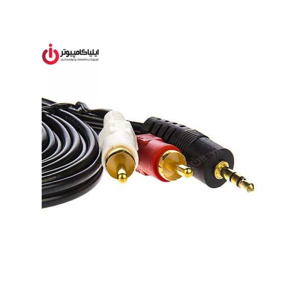 کابل صدا 3.5 میلیمتری استریو به دو فیش RCA به طول10 متر