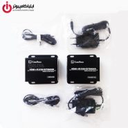 مبدل تقویت کننده طول HDMI تا 120 متر از طریق شبکه LAN برند لایمستون مدل LS-HKE200