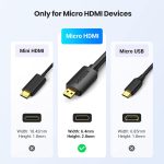 کابل تصویر Micro HDMI به HDMI یوگرین مدل UGREEN HD127-30102 به طول 1.5 متر - Image 9
