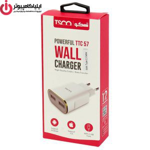 شارژر دیواری تسکو مدل TTC 57 به همراه کابل TypeC