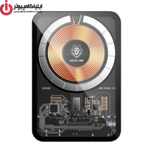 پاوربانک گرین لاین مدل Transparent MagSafe ظرفیت 10000 میلی‌آمپر ساعت