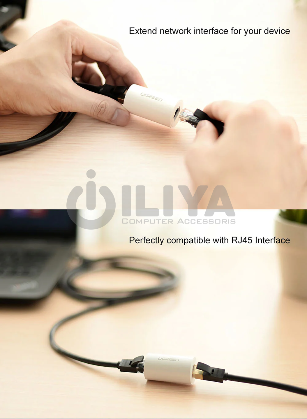 کوپلر RJ45 یوگرین مدل UGREEN NW116-20391