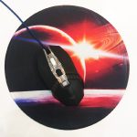 ماوس پد لیزری طرح کهکشان برند مچر مدل MR-32 سایز قطر 25 سانتی متر - Image 2
