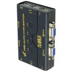 سوییچ KVM چهار پورت کی نت پلاس مدل KP-U624 با کابل USB + VGA