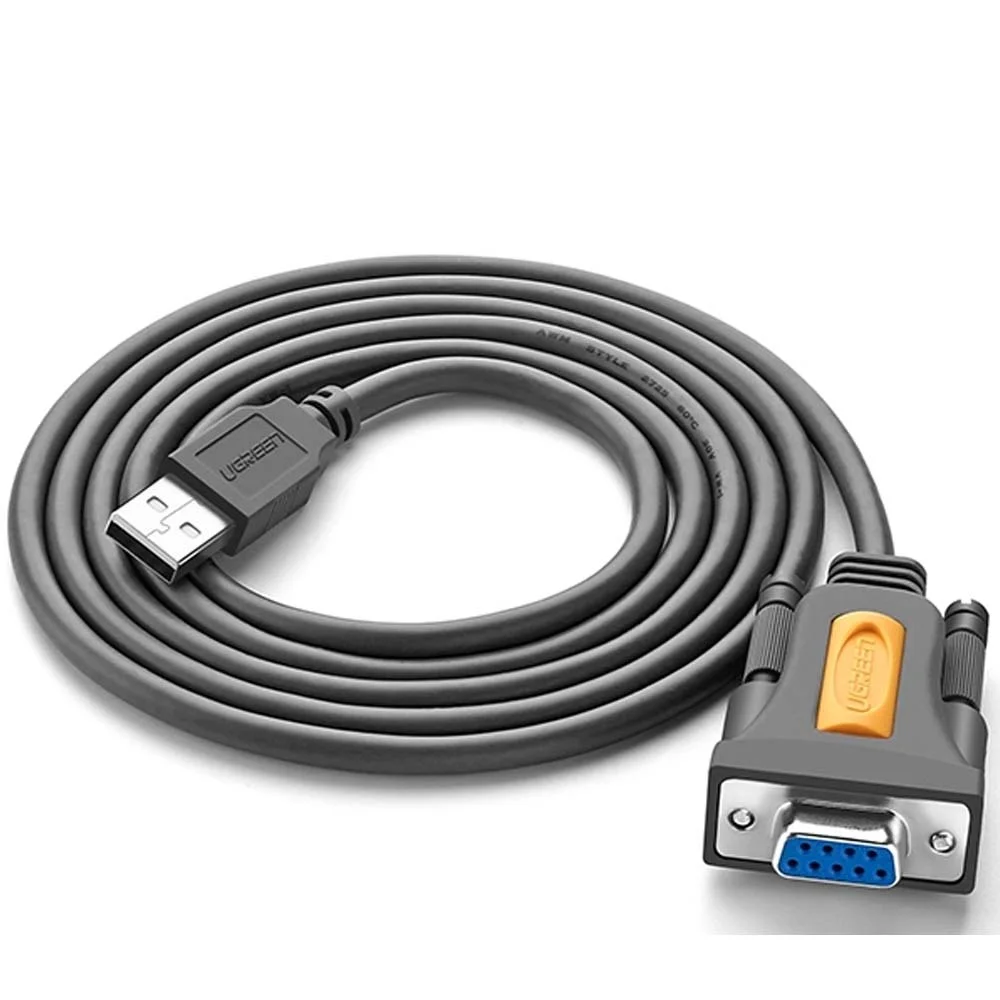 UGREEN-USB-2.0-TO-SERIAL-DB9-CABLE-1.5M-CR104-(20201).jpg-1000x1000.jpg کابل تبدیل USB به سریال RS232 مدل UGREEN CR104-20201