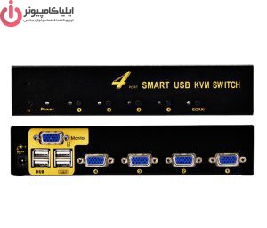سوئیچ KVM VGA چهار پورت فرانت مدل FN-K4US به همراه ریموت - Image 5