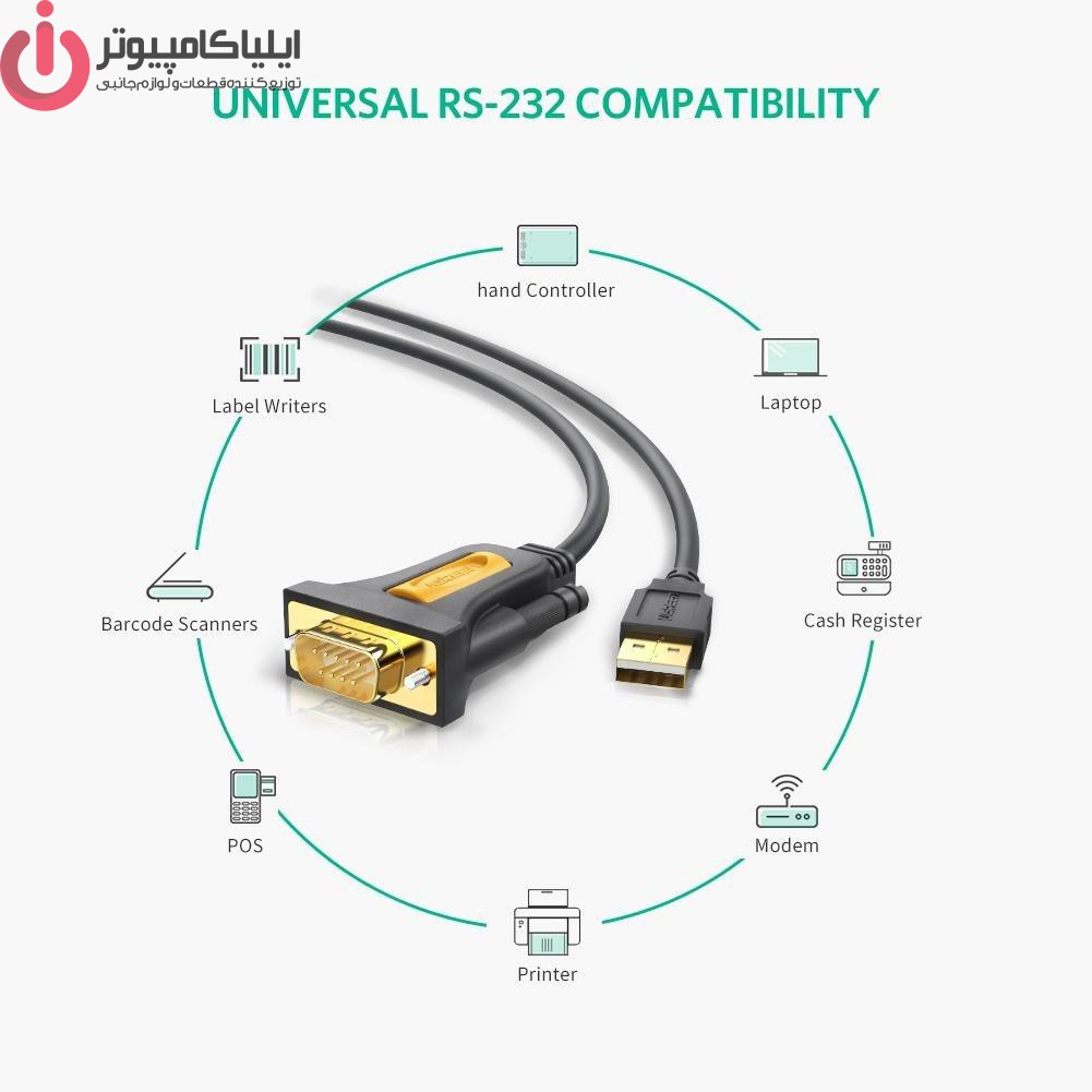 کابل تبدیل USB به سریال RS232 یوگرین مدل CR104