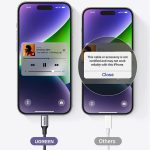 مبدل Lightning به جک 3.5mm یوگرین مدل US315-70509 طول 1 متر