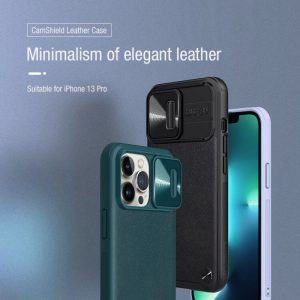کاور نیلکین مدل CamShield Leather مناسب برای گوشی موبایل اپل IPhone 13 Pro