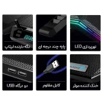 خنک کننده لپ تاپ کول‌کلد مدل CoolCold K40 RGB پنج فن با تنظیم ارتفاع - Image 7