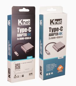 مبدل TypeC به Dual HDMI+USB+PD کی نت مدل K net K-COUC2HDU3 - Image 4