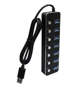 هاب 7 پورت USB 3.0 کلید دار کی نت مدل K-NET K-HUAMH10P7
