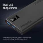 پاوربانک پرومیت مدل BOLT-10PRO.BLACK ظرفیت 10000 میلی آمپر ساعت