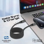 کابل USB-C پرومیت مدل SPRINGY.BLK طول 1.2 متر