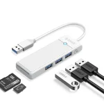 هاب 3 پورت USB3.0 اوریکو مدل ORICO PAPW3AT-U3-015 همراه شیار کارت‌ریدر - Image 2