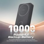 پاوربانک پرومیت مدل POWERMAG-TRIO.BLACK ظرفیت 10000 میلی‌آمپر ساعت