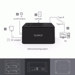 داک هارددیسک اینترنال اوریکو Orico 6619US3 2.5-3.5 inch USB3.0 Hard Drive Dock - Image 5