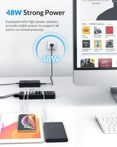 هاب یو اس بی آداپتوری 10 پورت USB3.0 اوریکو مدل ORICO CT2U3-10AB - Image 3