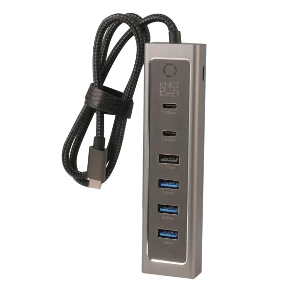 هاب 7 پورت چندکاره کی نت پلاس مدل K-NET PLUS KP-HUCMHC37 اتصال Type-C
