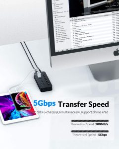 هاب 7 پورت USB 3.0 اوریکو مدل CT2U3-7AB - Image 4