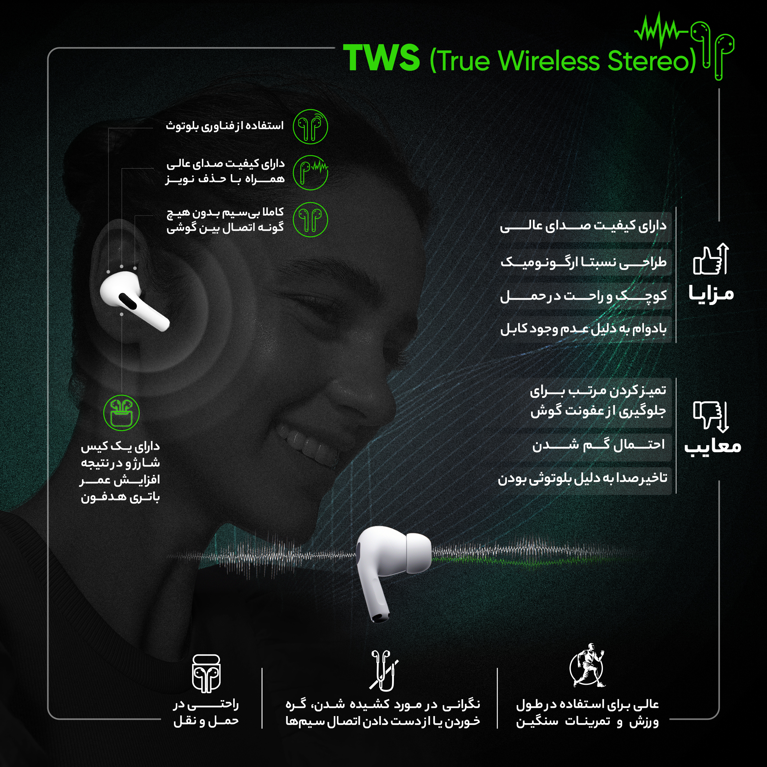 هدست بی سیم هویت مدل TW931