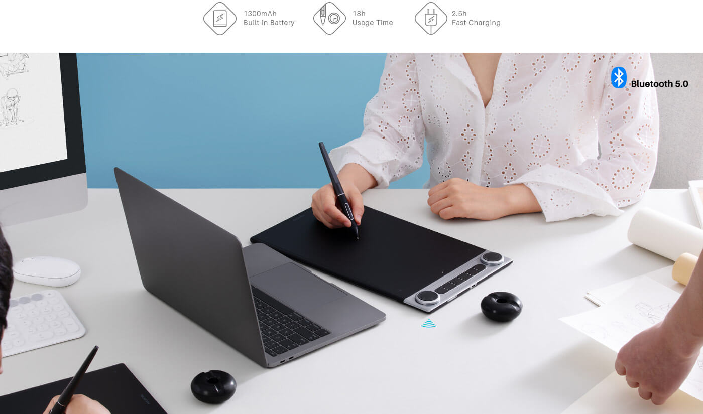 قلم نوری و ماوس پن هوئیون مدل HUION Q630M