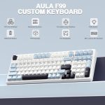 کيبورد گیمینگ سيم دار ، وايرلس و بلوتوثی آئولا مدل AULA F99 Green Switch - تصویر 2