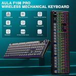 کيبورد گیمینگ سيم دار ، وايرلس و بلوتوثی آئولا مدل Aula F108 pro سوئیچ White - Image 8