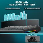 کيبورد گیمینگ سيم دار ، وايرلس و بلوتوثی آئولا مدل Aula F108 pro سوئیچ White - Image 4