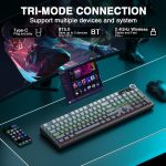 کيبورد گیمینگ سيم دار ، وايرلس و بلوتوثی آئولا مدل Aula F108 pro سوئیچ White - Image 3