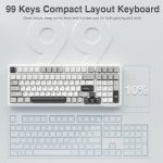 کيبورد گیمینگ سيم دار ، وايرلس و بلوتوثی آئولا مدل AULA F99 Yellow Switch - تصویر 7