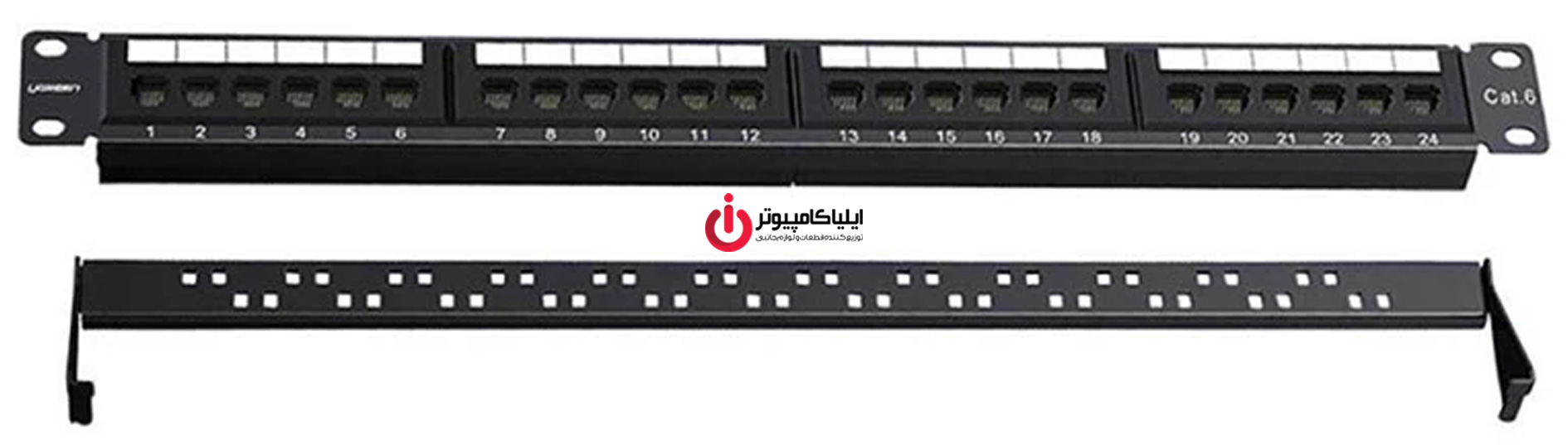 پچ پنل 24 پورت Cat6 یوگرین مدل UGREEN NW127-70423
