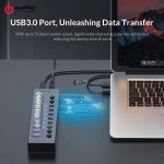 هاب یو اس بی آداپتوری 10 پورت USB3.0 اوریکو مدل ORICO BT2U3-10AB - Image 11