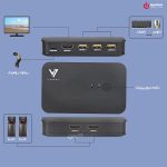 کی وی ام سوئیچ 2 پورت HDMI واصل مدل VASEL VSL-HK201